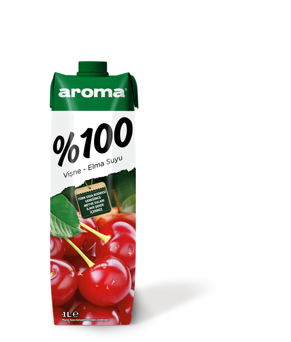 Aroma %100 Meyve Suyu 1/1 Vişne Elma 1000ml