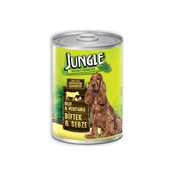 Jungle Biftekli Sebzeli Konserve Köpek Mama 415 Gr